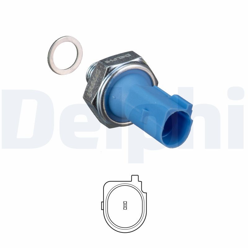 Öldrucksensor (3,1bar, 1 pin, blau) passt zu: AUDI A6 C7, A7, A8 D4, BENTLEY CONTINENTAL, FLYING SPUR, VW BEETLE, JETTA IV 1.8-4.0ALK 09.11-