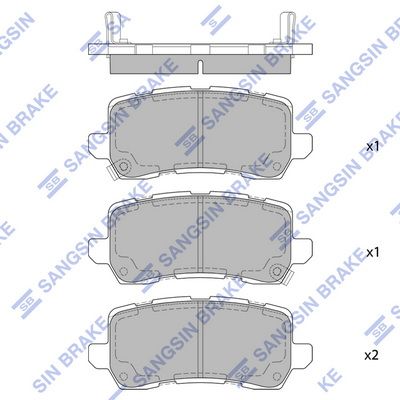 Bremsbelagsatz, Scheibenbremse