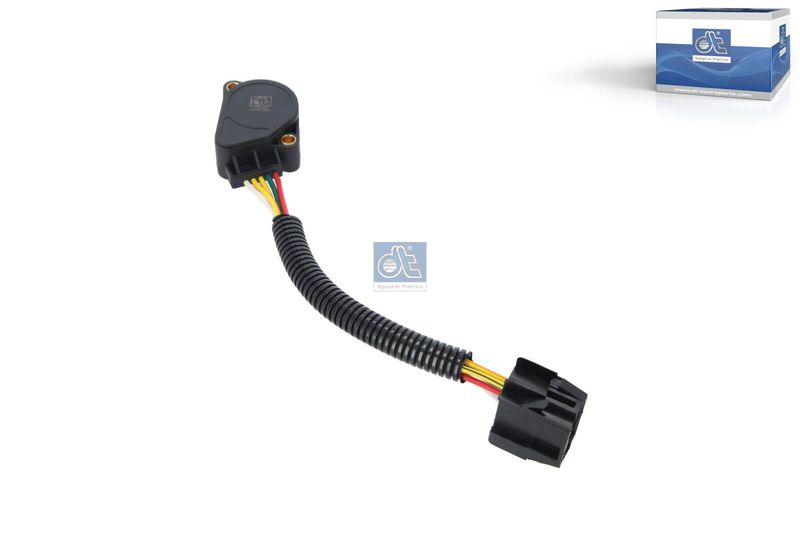 Gaspedalsensor (5 pinów, rechteckiger Stecker - schwarz) passt zu: VOLVO FH12, FH16, FH16 II, FL12, FL6, FM10, FM12, FM7, FM9, NH12 09.85-
