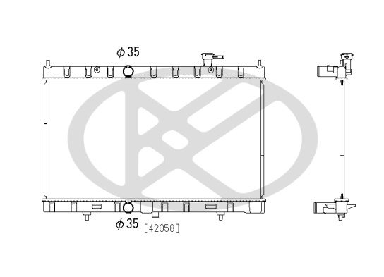 Kühler Motor passt zu: NISSAN X-TRAIL III 1.6/2.0 09.14-