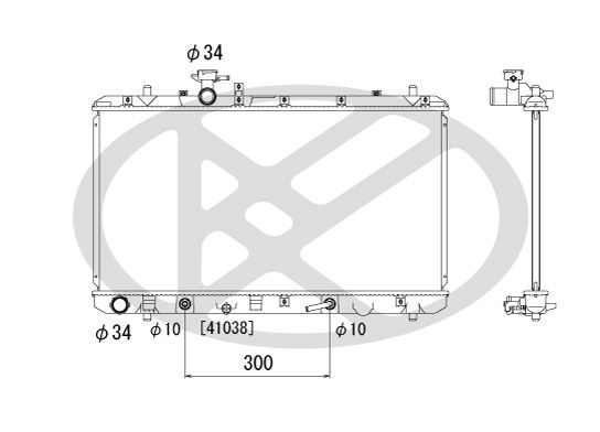 Kühler Motor passt zu: FIAT SEDICI, SUZUKI SX4 1.5/1.6 06.06-