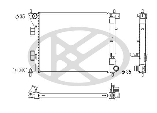 Kühler Motor passt zu: HYUNDAI I30, KIA CEE'D, PRO CEE'D, SOUL II 1.6/1.6D 11.11-