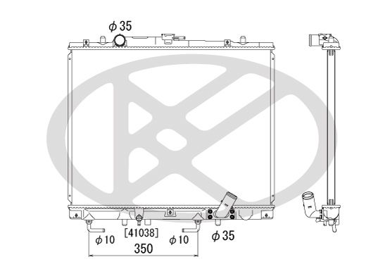 Kühler Motor (automatikgetriebe) passt zu: MITSUBISHI L200, PAJERO SPORT I 2.5D/2.8D 06.96-
