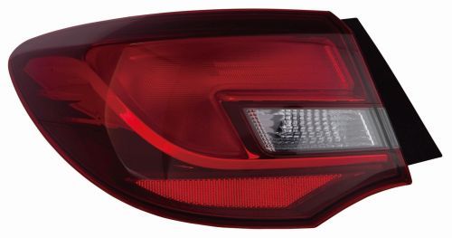 Lampe hinten L (äußerer Teil, P21W/W21W, blinkerfarbe weiß, glasfarbe rot) passt zu: OPEL ASTRA J Sedan 4D 12.09-04.18
