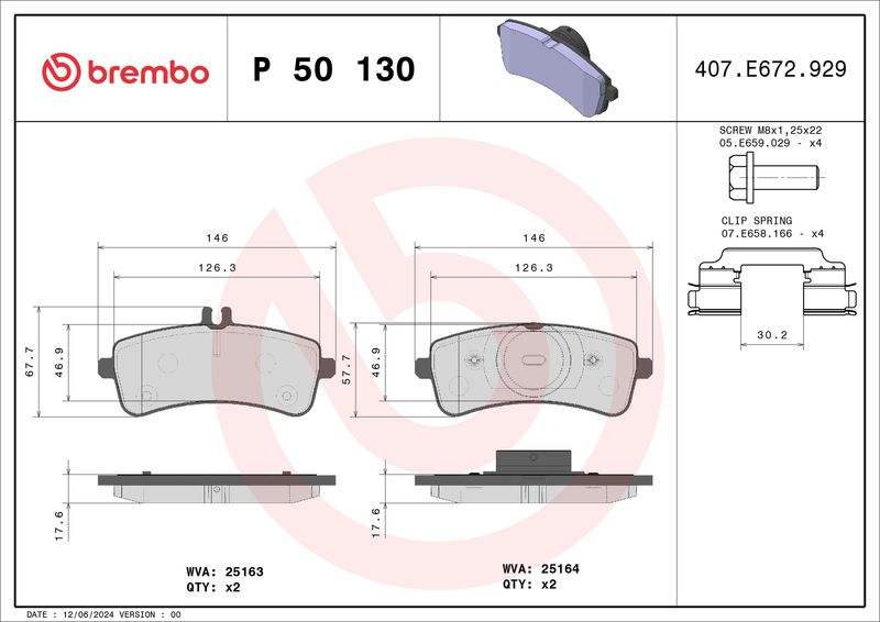 Bremsbelagsatz, Scheibenbremse