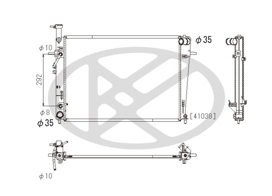 Kühler Motor passt zu: HYUNDAI TUCSON 2.0/2.7 08.04-12.10