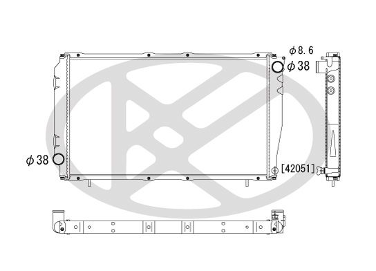 Kühler Motor passt zu: SUBARU IMPREZA, LEGACY I 2.0 08.91-12.00