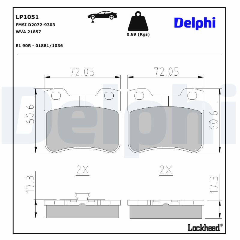 Bremsbelagsatz, Scheibenbremse