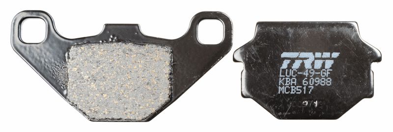 Bremsbeläge hinten/vorne, anwendung: motorroller/offroad/straße, material: organisch, 42,4x84,9x6,4mm passt zu: APRILIA PEGASO, HERCULES SUPRA 50/125 1980-1991