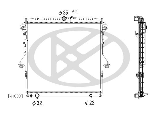 Kühler Motor passt zu: FORD RANGER 2.2D/2.5/3.2D 04.11-