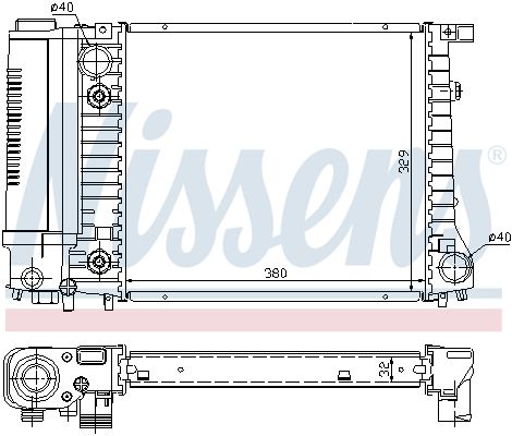 Kühler Motor passt zu: BMW 3 (E30) 1.6/1.8 06.87-06.94