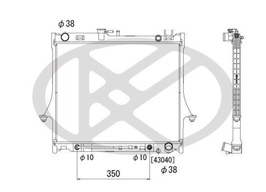 Kühler Motor passt zu: ISUZU D-MAX I, D-MAX II 2.5D/3.0D 05.02-12.18