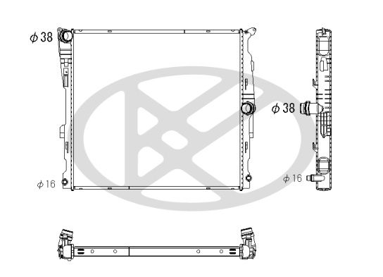 Kühler Motor passt zu: BMW X3 (F25) 3.0 09.10-08.17