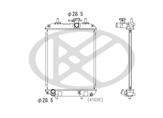 Kühler Motor passt zu: DAIHATSU SIRION, SUBARU JUSTY IV 1.0-1.5 01.05-