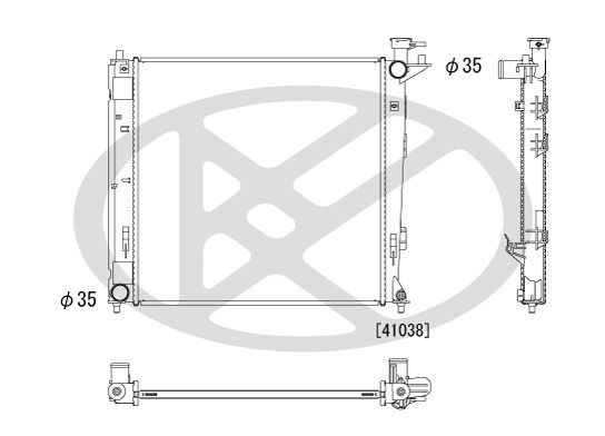 Kühler Motor passt zu: HYUNDAI IX35, TUCSON, KIA SPORTAGE III, SPORTAGE IV 1.7D/2.0D 08.09-09.22