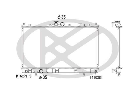 Kühler Motor (mit mechanischer getriebe) passt zu: MITSUBISHI LANCER VI, LANCER VII 1.6/1.8 09.95-12.13