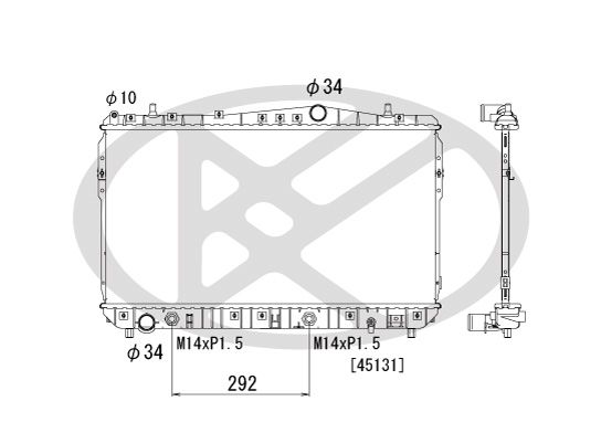 Kühler Motor passt zu: CHEVROLET LACETTI, NUBIRA, DAEWOO LACETTI, NUBIRA 1.4-2.0D 07.03-